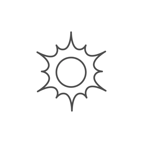 与太阳相关的矢量线性图标 矢量轮廓在白色背景上孤立 可编辑笔划 — 图库矢量图片
