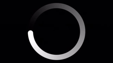 Loading Circle, Video. Loading Animation Icon on Transparent Background. Download Progress, Preloader Animation Web Design Template, Interface Buffering. Seamless Loop Animation 4K with Alpha Channel