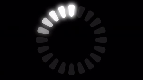 Loading Circle Video Glow Loading Animation Transparent Background Download Progress — Stock Video