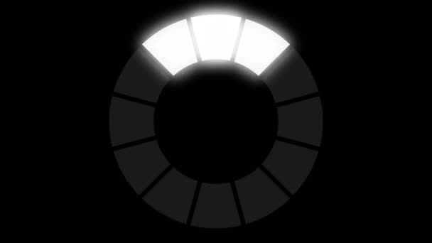 Cirkelvideo Laden Met Glow Loading Animatie Transparante Achtergrond Download Vooruitgang — Stockvideo
