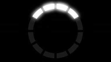 Loading Circle Video with Glow. Loading Animation on Transparent Background. Download Progress, Preloader Animation Web Design Template. Seamless Loop Animation 4K with Alpha Channel