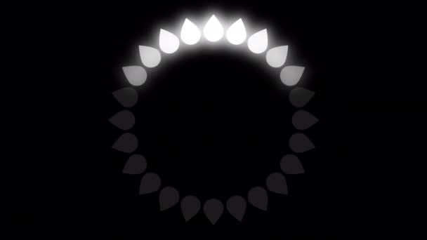 Laddar Cirkelvideo Med Glöd Laddar Animation Transparent Bakgrund Ladda Ner — Stockvideo