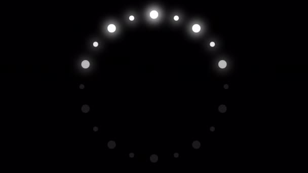Loading Circle Video Glow Načítání Animace Průhledném Pozadí Stáhnout Šablonu — Stock video
