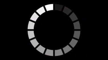 Loading Circle, Video. Loading Animation Icon on Transparent Background. Download Progress, Preloader Animation Web Design Template, Interface Buffering. Seamless Loop Animation 4K with Alpha Channel