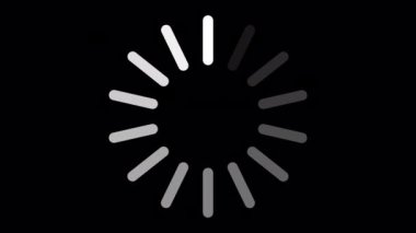 Loading Circle, Video. Loading Animation Icon on Transparent Background. Download Progress, Preloader Animation Web Design Template, Interface Buffering. Seamless Loop Animation 4K with Alpha Channel