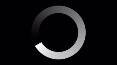 Loading Circle, Video. Loading Animation Icon on Transparent Background. Download Progress, Preloader Animation Web Design Template, Interface Buffering. Seamless Loop Animation 4K with Alpha Channel