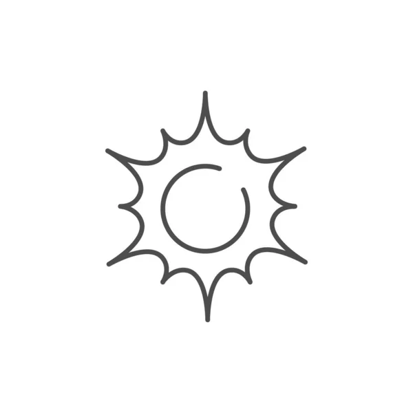 Sonnenbezogenes Lineares Symbol Für Vektoren Vektorumrissillustration Isoliert Auf Weißem Hintergrund — Stockvektor