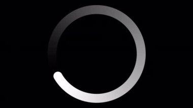 Loading Circle, Video. Loading Animation Icon on Transparent Background. Download Progress, Preloader Animation Web Design Template, Interface Buffering. Seamless Loop Animation 4K with Alpha Channel
