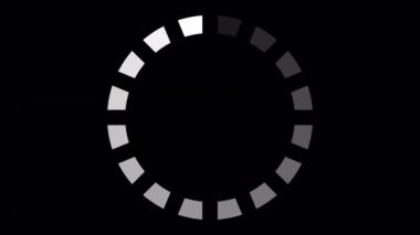 Loading Circle, Video. Loading Animation Icon on Transparent Background. Download Progress, Preloader Animation Web Design Template, Interface Buffering. Seamless Loop Animation 4K with Alpha Channel