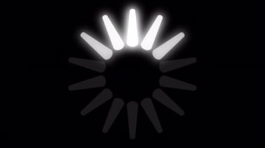 Çember Video Parıltısı Yükleniyor. Şeffaf Arkaplanda Animasyon Yükleniyor. İndirme İşlemi, Önyükleyici Animasyon Web Tasarım Şablonu. Alfa Kanalı ile Kusursuz Döngü Canlandırması 4K