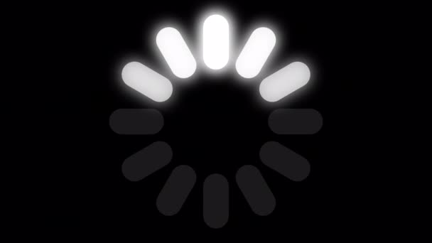 Loading Circle Video Glow Loading Animation Transparent Background Download Progress — ストック動画