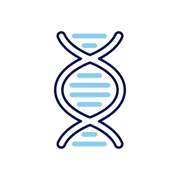 Dna Related Vector Line Icon Dna Helix Linear Icon Deoxyribonucleic — Stock Vector