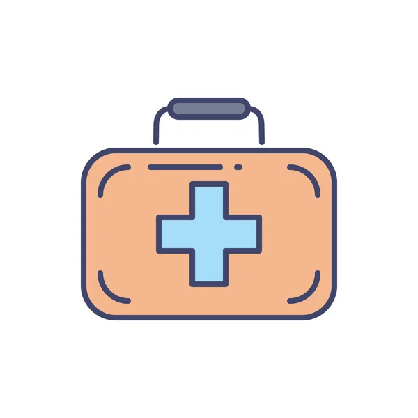 First Aid Kit Related Vector Line Icon Isolated White Background — Stock Vector