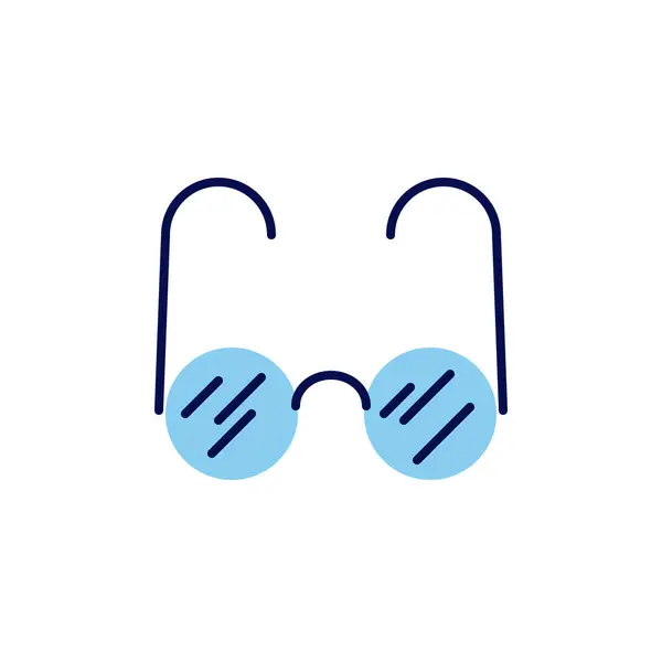 Brillenbezogene Vektorzeilensymbole Vereinzelt Auf Weißem Hintergrund Vektorillustration Essbarer Schlaganfall — Stockvektor