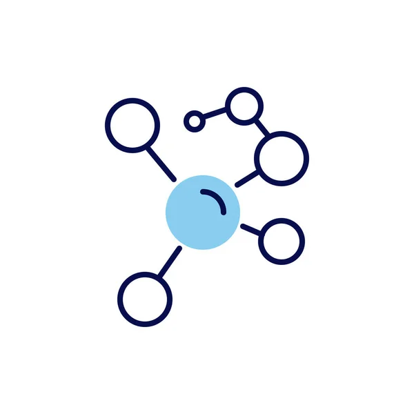 Molécula Relacionado Ícone Linha Vetorial Isolado Fundo Branco Ilustração Vetorial — Vetor de Stock