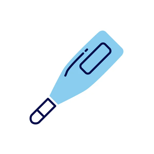 Medizinisches Thermometer Bezogenes Vektorzeilen Symbol Vereinzelt Auf Weißem Hintergrund Vektorillustration — Stockvektor