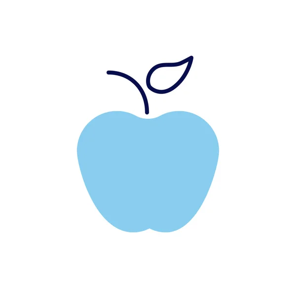Apple Bezogenes Vektorzeilensymbol Bioprodukte Gesunde Ernährung Vereinzelt Auf Weißem Hintergrund — Stockvektor
