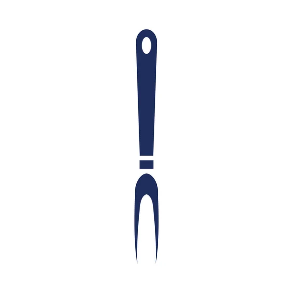 Reving Fork Icon Utensil Kitchen Vector Illustration White Background — стоковый вектор
