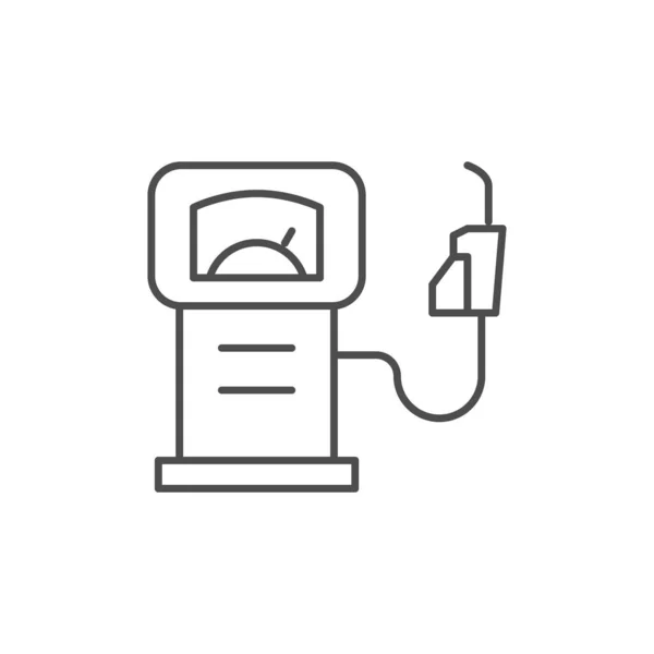 汽油站相关矢量线形图标 充填站线性图标 汽油泵 汽油站 加油站 矢量轮廓在白色背景上孤立 可编辑笔划 — 图库矢量图片