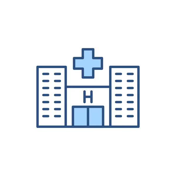 Icona Della Linea Vettoriale Relativa All Ospedale Una Struttura Medica — Vettoriale Stock