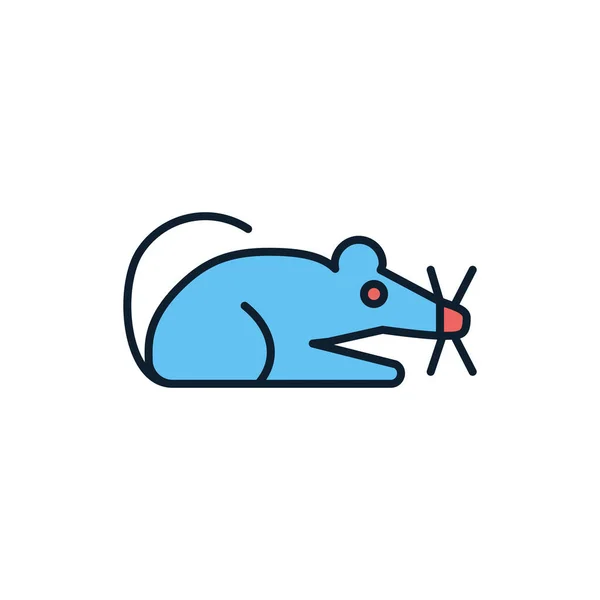 Laboratory Mouse Related Vector Line Icon Isolated White Background Vector — Stock Vector