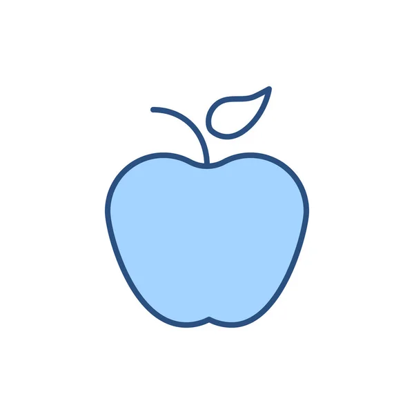 Apple Bezogenes Vektorzeilensymbol Bioprodukte Gesunde Ernährung Vereinzelt Auf Weißem Hintergrund — Stockvektor