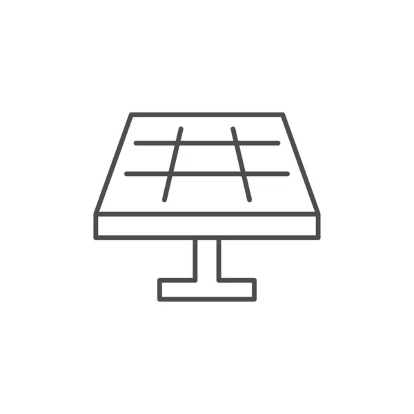 Ηλιακός Πίνακας Που Σχετίζονται Διάνυσμα Γραμμικό Εικονίδιο Ηλιακός Σταθμός Ανανεώσιμη — Διανυσματικό Αρχείο
