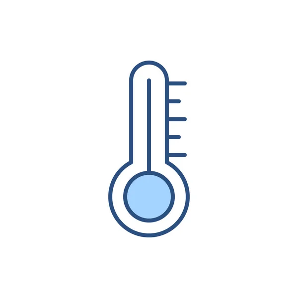 Icona Della Linea Vettoriale Relativa Termometro Isolato Sfondo Bianco Illustrazione — Vettoriale Stock
