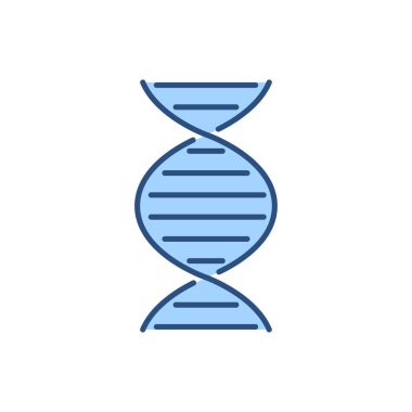 DNA bağlantılı vektör çizgisi simgesi. DNA sarmal doğrusal simgesi. Deoksiribonükleik, nükleik asit yapısı. Kromozom. Moleküler biyoloji. Genetik kod. Beyaz arka planda izole edilmiş. Vektör çizimi. Düzenlenebilir vuruş