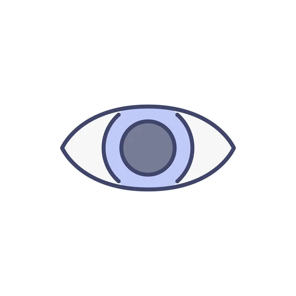 Значок Векторной Линии Глаза Изолированный Белом Фоне Векторная Иллюстрация Штрих — стоковый вектор