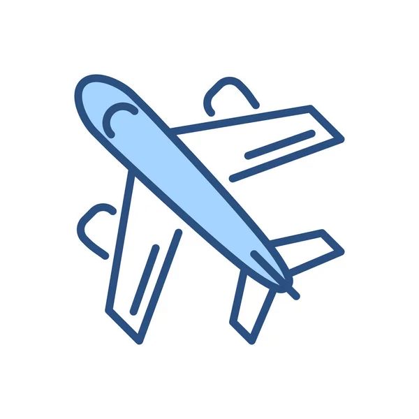 Icône Vectorielle Liée Avion Panneau Avion Isolé Sur Fond Blanc — Image vectorielle