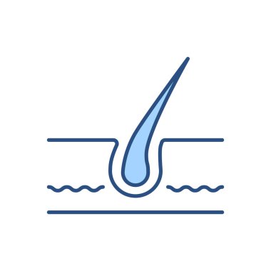 Saç Ilgili vector Line simgesi. Beyaz arka planda yalıtılmış. Düzenlenebilir kontur