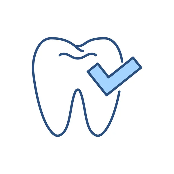 歯科検査関連ベクターアイコン 歯科検査記号 白地に隔絶 — ストックベクタ