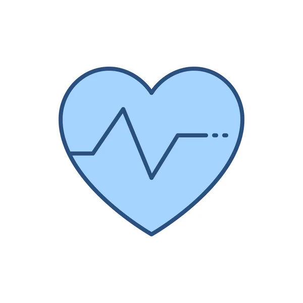 Heartbeat Ratev Related Vector Line Icon Isolated White Background Vector — Stock Vector