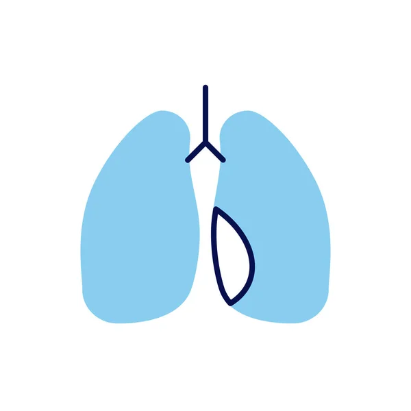 Ikona Wektora Płuc Znak Płuca Odizolowany Białym Tle Edytowalna Ilustracja — Wektor stockowy