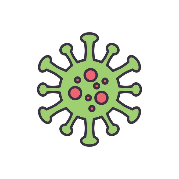 コロナウイルスCovid 19関連ベクターアイコン コロナウイルスのサインだ ウイルス白い背景に隔離されています 編集可能なベクトル図 — ストックベクタ