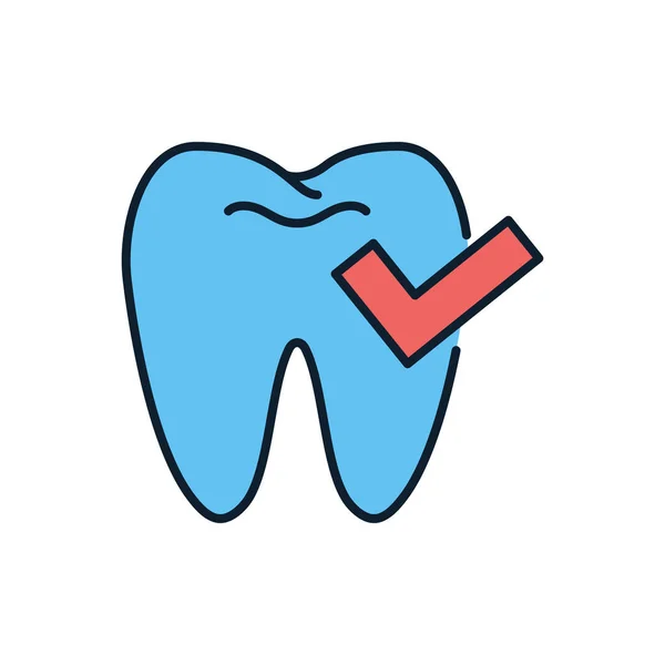 Стоматологическая Икона Стоматологическая Проверка Изолированный Белом Фоне — стоковый вектор