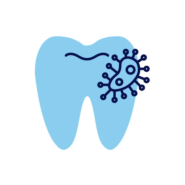 Dental Bacteria Related Vector Icon Dental Bacteria Sign Isolated White — Stock Vector