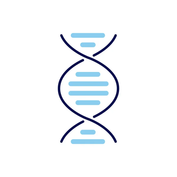 Dna Related Vector Line Icon Dna Helix Linear Icon Deoxyribonucleic — Stock Vector