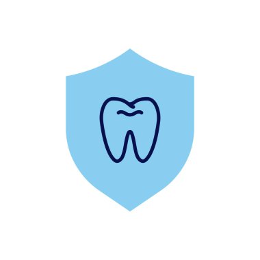 Diş Koruma İlgili Vektör Simgesi. Diş koruma işareti. Beyaz Arkaplanda İzole Edilmiş