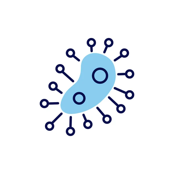 Ikona Vektorové Čáry Související Mikroby Izolované Bílém Pozadí Vektorová Ilustrace — Stockový vektor