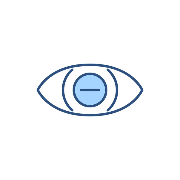 Myopiarelaterad Vektorlinjeikon Isolerad Vit Bakgrund Vektorillustration Redigerbar Stroke — Stock vektor