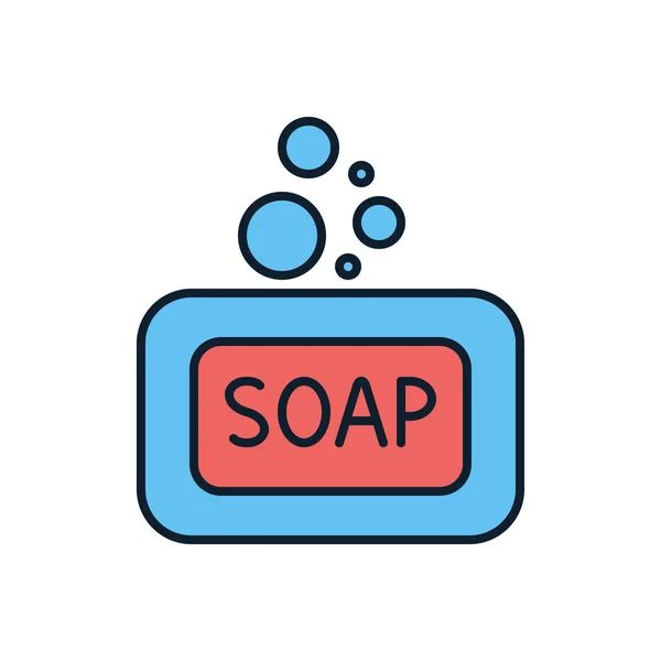Soap Related Vector Icon Soap Sign Isolated White Background Editable — Stock Vector