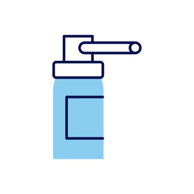 Sprey Ilgili vector Line simgesi bir şişe. Uyuşturucu. Beyaz arka planda yalıtılmış. Düzenlenebilir kontur