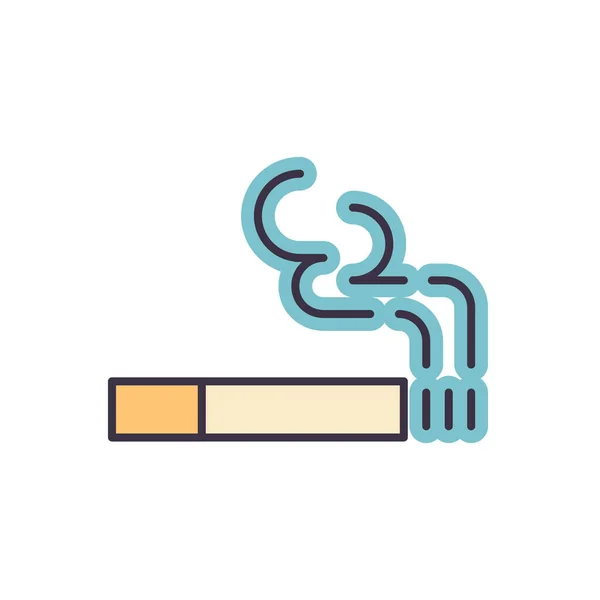 Icona Vettoriale Relativa Alle Sigarette Segno Sigaretta Isolato Sfondo Bianco — Vettoriale Stock