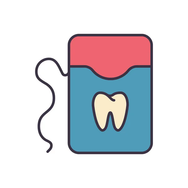 Dental Floss Related Vector Icon Sinal Perda Dentária Isolado Fundo — Vetor de Stock