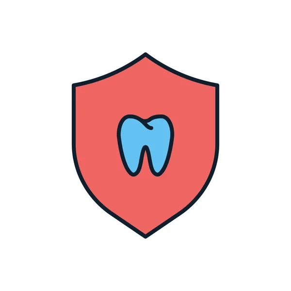 Diş Koruma Lgili Vektör Simgesi Diş Koruma Işareti Beyaz Arkaplanda — Stok Vektör