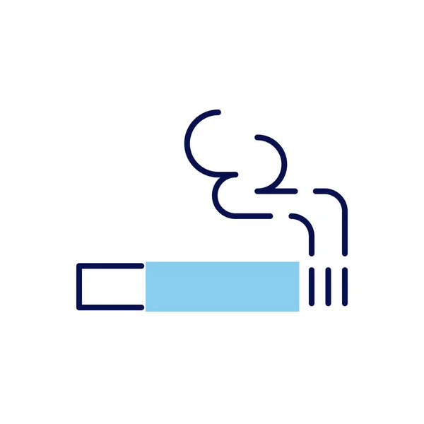 Icono Vector Relacionado Con Cigarrillo Signo Cigarrillo Aislado Sobre Fondo — Vector de stock