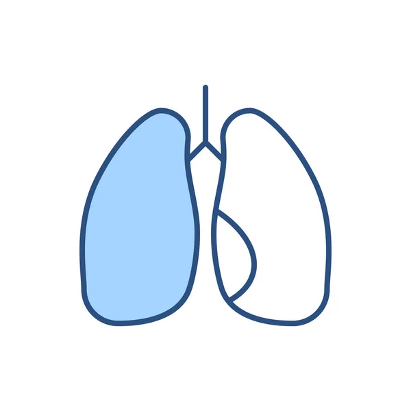 Icône Vectorielle Liée Aux Poumons Signe Pulmonaire Isolé Sur Fond — Image vectorielle
