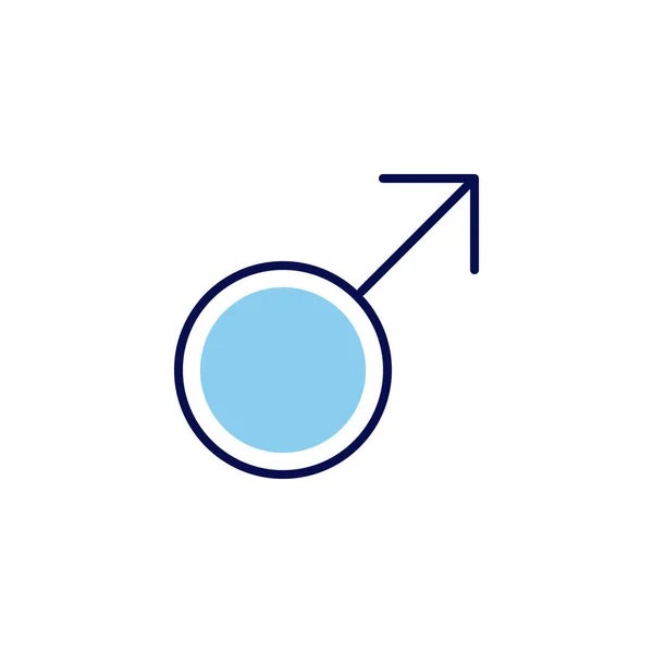 Значок Векторной Линии Связанный Гендерным Символом Изолированный Белом Фоне Векторная — стоковый вектор